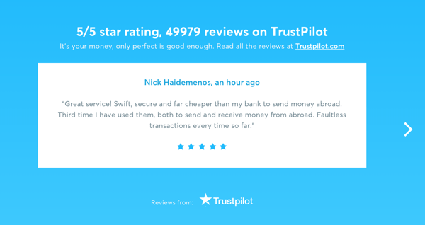 Awesome Landing Page Reviews Example